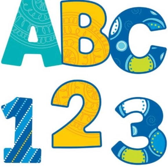 Carson Dellosa uppercase bubbly blues 3” EZ letters - Picture 5 of 6